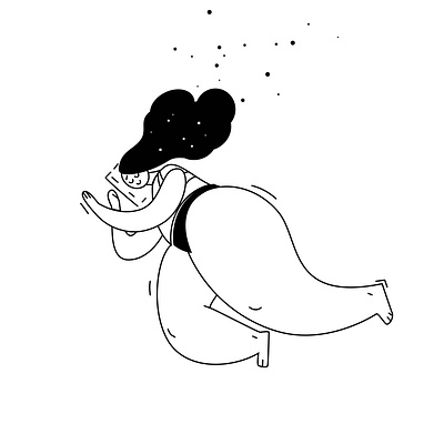 Sleep art black and white illustration blackandwhite challenge character character design characterdesign flat flat illustration illustration illustrator minimal vectorart vectorial illustration woman