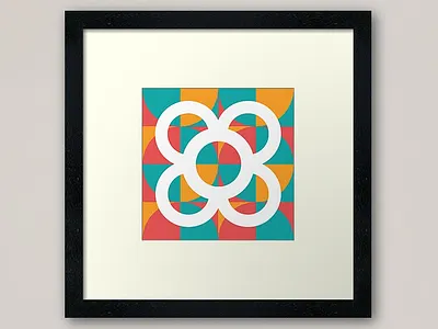 I love Barcelona abstract geometric illustration modern pattern vector