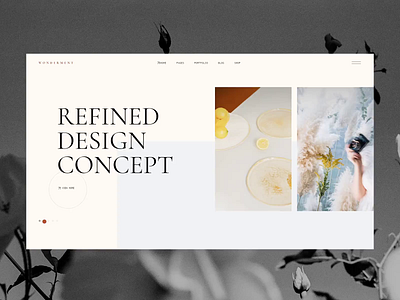 Wonderment - Main home animation beige design ecommerce portfolio qode interactive select themes ui ux visual design webdesign