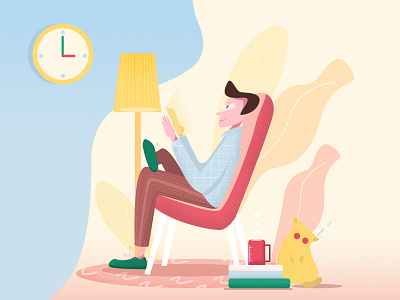 stay up late design illustration ui 插画 色彩 艺术 装饰 设计