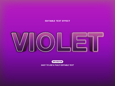 Modern violet text style effect bold border creative editable effect fancy heading label letter lettering modern outline script style text effect text style typography violet word