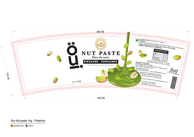 Packaging Design - Oui NP Pistachio 1kg branding branding design nature illustration packagingdesign retail design vector