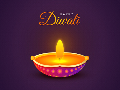 Happy diwali oil lamp on purple background background celebration culture decoration deepavali diwali diya festival greeting happy holiday india indian indian festival lamp light oil religion traditional