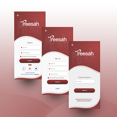 Login , Register, Forget Password Screen Design animation app design illustration ux web