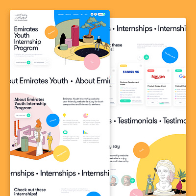 Emirates Youth Internship - Redesign design illustration typography ui ui ux design ui design ui ux designer userinterfacedesign web design website