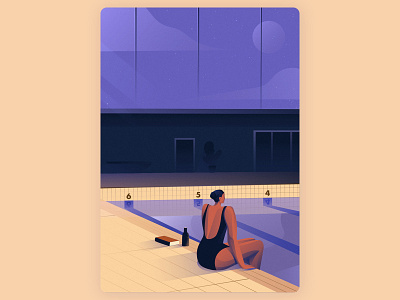 The Girl And The Pool art art direction artwork design graphic design graphic designers illustration illustrator vector woman