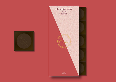 Choca 70% cocoa tablet art brand branding cacao chocolat chocolate chocolate package chocolate packaging cocoa creative design design graphique designer portfolio emballage graphic design logo logo design package packaging