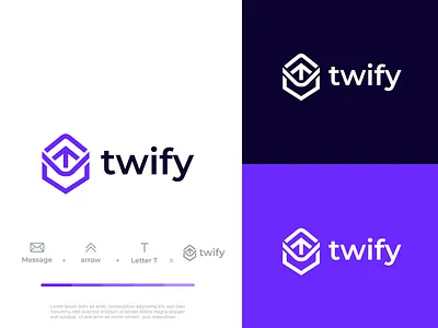 Twify Logo agency branding chat logo creative designer flat identity logo logodesigner mark minimal modern process tech logo