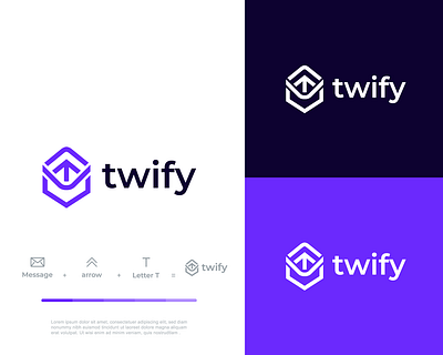 Twify Logo agency branding chat logo creative designer flat identity logo logodesigner mark minimal modern process tech logo