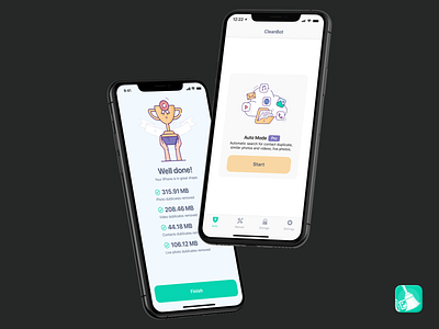CleanBot iOS app Design app app design cleanbot figma design ios app ios app design mobile app mobile app design mobile design mobile ui ui design ux design