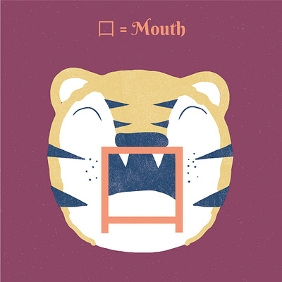 口 = 𝑴𝒐𝒖𝒕𝒉 🐯😮 book childrens book design haiku illustration japanese kanji language learning learn japanese typogaphy