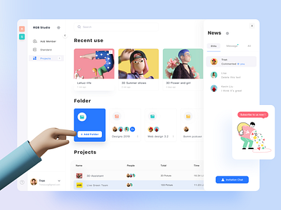 Online collaboration management APP ui uidesign web design