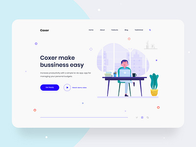 Corporate Agency Header Design agency agency website app clean ui color coporate corporate website creative header homepage illustration landing page minimal top ux ui designer ui ux web website website design white