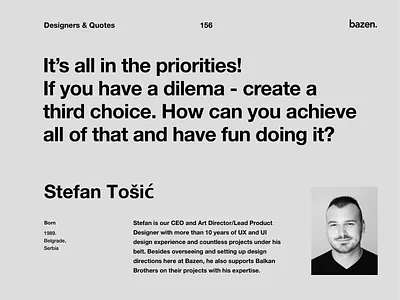 Quote - Stefan Tosic design quote design quotes inspirational quote inspirational quotes motivational quotes motivationalquote quote design quoteoftheday ui ui design uidesign uidesigner uidesigns uiux ux ux design uxdesign