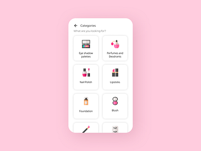 Daily UI 099 Categories app design app ui categories category page daily ui daily ui 099 dailyui dailyuichallenge dribbble invite ui design uidesign