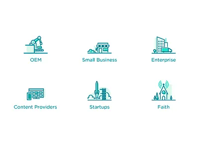 Industries Icon Set church content creation enterprise faith icons iconset industry oem small business startup