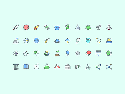 Pioneer Icons — Science Icon Set 🔬 alienware branding design elements developer freebie graphic design icons illustration illustrator interface science sketch symbols ui ui design ui designer ux vector web web design