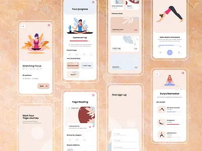 Yoga App Design app app design design ios app design redesign ui ux yoga yoga app