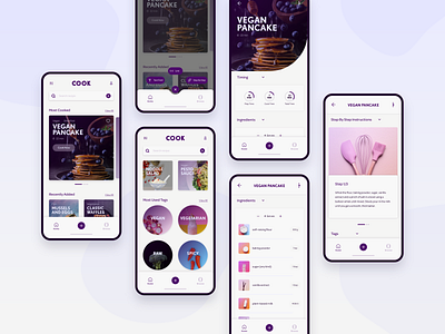 My cookbook app adobe photoshop adobe xd application cookbook design mobile photos recipe app recipes smartphone ui ux vegan vegetarian