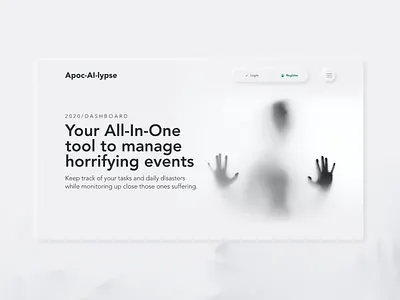 Apoc-AI-lypse - Mocktober 2020 2020 ai coronavirus covid design landingpage mocktober neumorph spooky ui ui design website