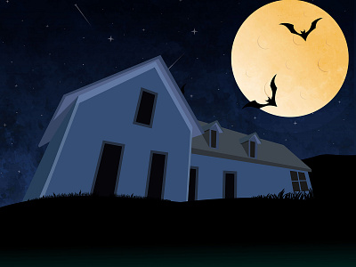 Scary Place drawing dribbble dribbbleweeklywarmup graphic design haunted house illustration shot spooky vector weeklywarmup