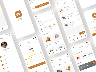 Furniture E-commerce App Ui Kit app ui cool design ui delivery app ui e commerce app ui e commerce website ui furniture design furniture shop website ui furniture ui furniture website ui futuristic grocery app ui minimal app ui minimal web ui shop app ui shop website ui soft ui ui kit ui kit download website design website ui