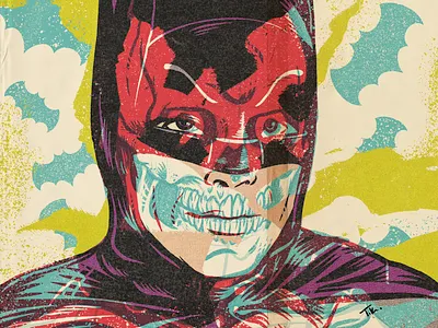 BATMAN batman drawing gig poster illustration portrait procreate