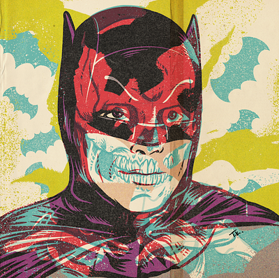 BATMAN batman drawing gig poster illustration portrait procreate