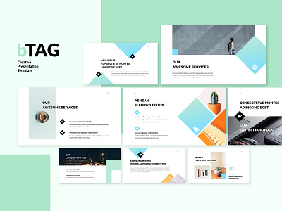 bTAG - Creative Presentation Template business corporate creative design google slide keynote layout marketing multipurpose powerpoint template pptx presentation template