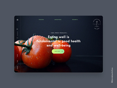 Landing Page - Organic Shop aveiro clean ui elvas food freelancer graphic designer grid landing landing design landing page landing page design layout menu bar navbar organic ui design ui designer ui ux vegan vegan food