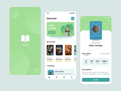 Book Shop App Ui Design app book buy app ui book cover book cover design book design book sell app ui design e commerce book ui e commerce shop ui facebook app ui illustration journalism logo massenger app ui minimal ui