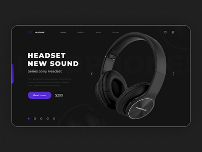 Headphones Concept figma headphones web design