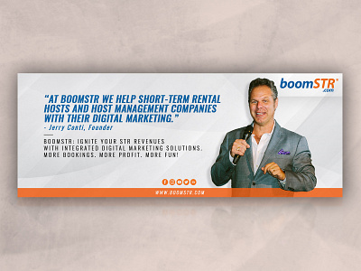 BoomSTR Facebook Cover banner design design digital marketing digital marketing agency digital marketing services facebook facebook banner facebook cover photoshop rental management company social media design