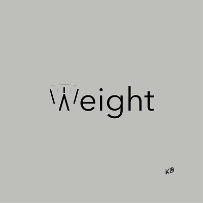 Weight design flat illustration logo minimal typogaphy