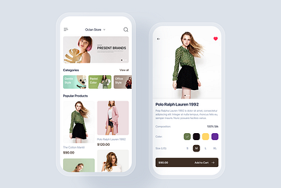 E-commerce mobile app UI concept app delivery discount e commerce interface material mobile order sale shop shopping shopping cart store ui ui kit uikit ux