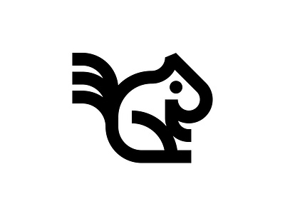 Squirrel Mark animal logo black branding geometric icon leaf life line luxury mark minimal natural nature simple squirrel squirrels tree wild wildlife