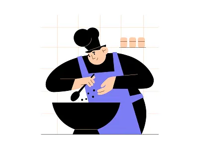 Vectober 22: Chef character chef design graphic design illustration illustrator inktober2020 logo minimal vectober2020 vector