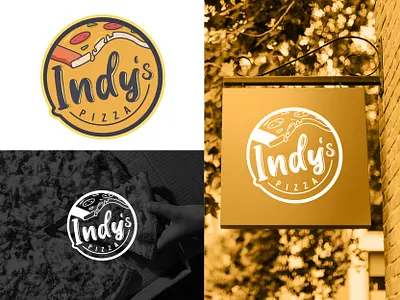Indy's Pizza brand branding fastfood food graphicdesign illustration illustrator logo pizza vector