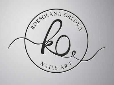 Logo RO nails art brand identity branding design logo logodesign logotype minimal nail art salon vector