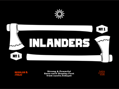 Display Typeface: Inlanders Sans Serif advertisement bold creative creative fabrica creative market dafont font free identity inlanders italic logo masculine typeface regular sans serif sans serif sporty strong typeface typeface varsity