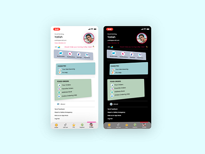 User Profile Screen in Food Delivery App. adobe xd app branding cards clean dailyui design design 2020 food delivery app graphic design icon ios iphone minimal mobile ui user profile ux