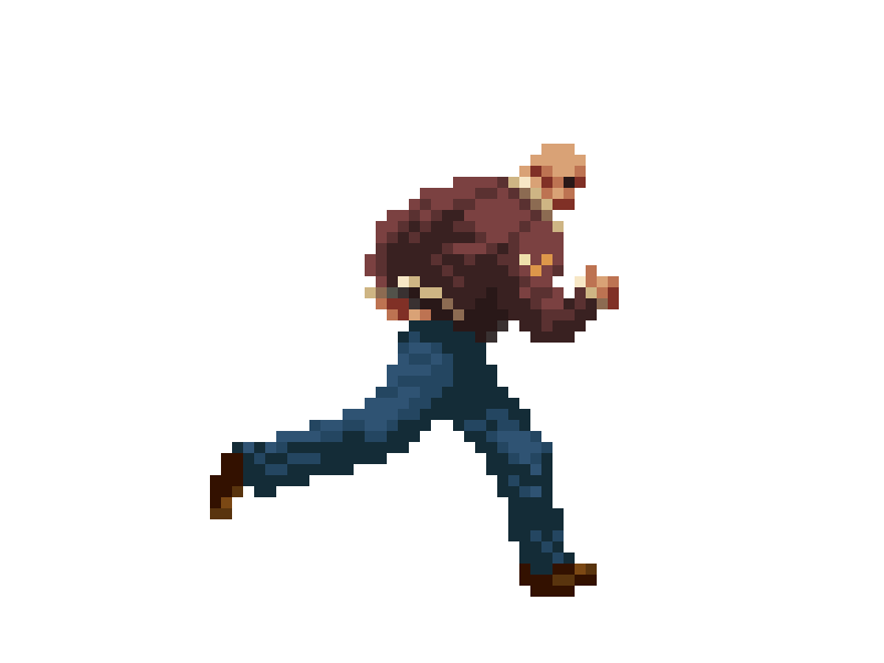 Main Guy Running animation digital art pixel art