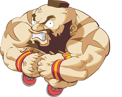 Zangief illustrator street fighter vector artist zangief