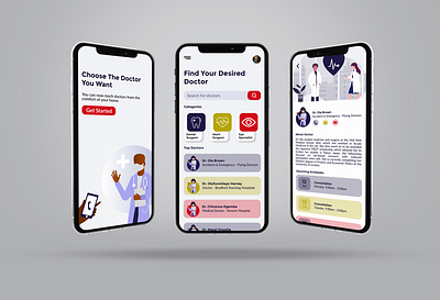 MEDICAL DOCTOR APP app design doctor doctor appointment health illustration medical medical app minimal typography ui ux