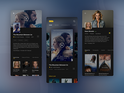 IMDB Redesign Concept app design dribbble icon illustration imdb mobileapp movie app typography ui ux vector