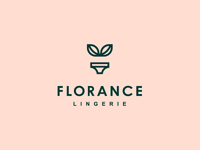 Florance branding branding design brassiere care cotton flower pot graphicdesign leaf lingerie logo logomark logotype nature plants woman