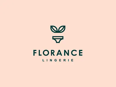 Florance branding branding design brassiere care cotton flower pot graphicdesign leaf lingerie logo logomark logotype nature plants woman