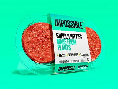 Impossible - Patty Retail Packaging 1 burger packaging packaging design