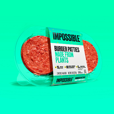 Impossible - Patty Retail Packaging 1 burger packaging packaging design