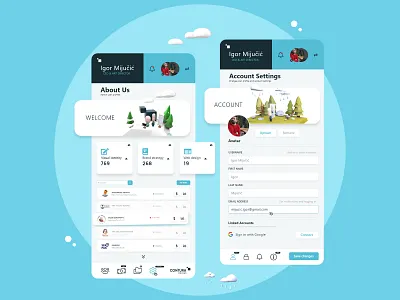 Profile settings ■ 3d app clear app design icon illustrations interactive minimal app minimal design mobile app profile settings spring ui ui design ux ux design web winter